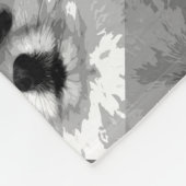 Een zwart-wit Pommeren Fleece Deken (Hoek)