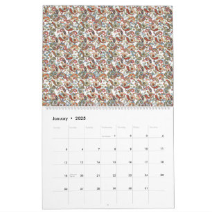 Een zwarte achtergrond met een rood, groen en blau kalender