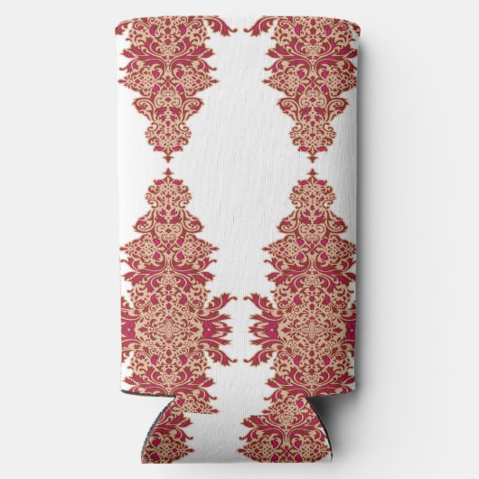 Een zwarte achtergrond met een rood patroon erop (Achterkant)