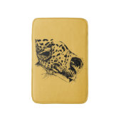 Een zwarte en gele handtekening van de luipaard badmat (Voorkant Verticaal)