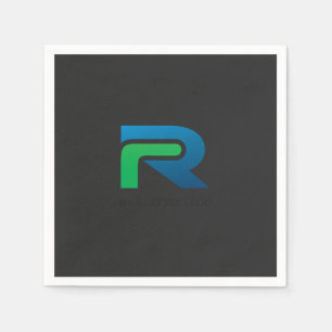 Een zwarte en groene logo met de letter R Servet