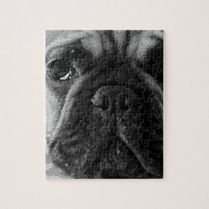 Een zwarte en witte Franse bulldog Legpuzzel