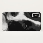 Een zwarte en witte rand collie Case-Mate iPhone case (Achterkant (horizontaal))