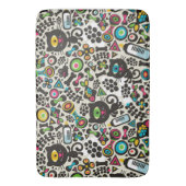 Eén zwarte oogkat badmat (Voorkant Verticaal)