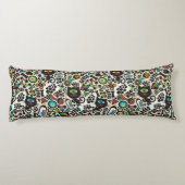 Eén zwarte oogkat lichaamskussen (Achterkant)