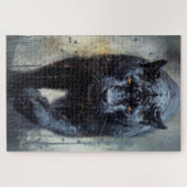 Een zwarte panter puzzel legpuzzel (Horizontaal)