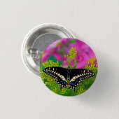 Een zweetstaart-Butterfly landing Ronde Button 3,2 Cm (Voorkant /achterkant)