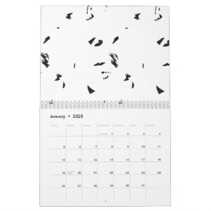 Een zwerm vogels die in de lucht vliegen. kalender