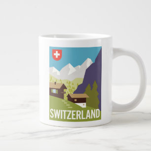 Een Zwitserland reisposter Extra Grote Beker