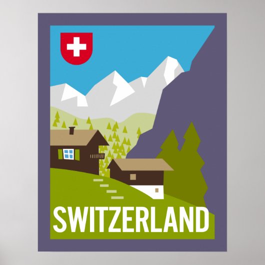 Een Zwitserland reisposter Poster (Voorkant)