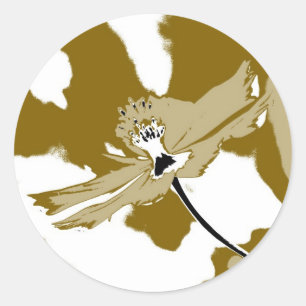 Eenbloemige Stickers - fijne kunst