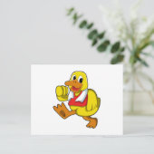 Eend aan het Rennen Briefkaart (Staand voorkant)