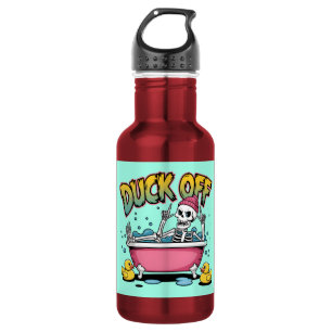 Eend Af Grappig Skelet Ontwerp-61161 Ingelijste Ku Waterfles