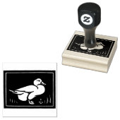  eend art deco 	rubberstempel (Gestempeld)