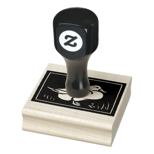  eend art deco 	rubberstempel (Stempel)