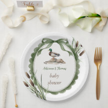 Eend Baby Shower Groen Wit