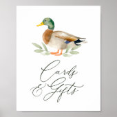 Eend Baby shower Kaarten en geschenken teken Poster (Voorkant)
