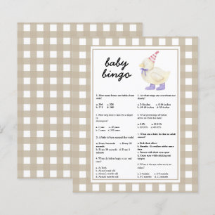 Eend - Baby Trivia Baby shower spel
