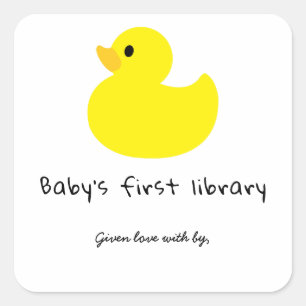 Eend - Baby's eerste bibliotheek Vierkante Sticker