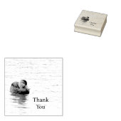 Eend Bedankt Rubber Stamp Rubberstempel (Gestempeld)