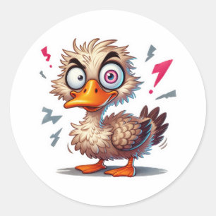 Eend beloning ronde sticker