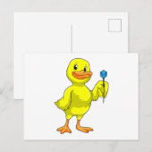 Eend bij Darten met Pijl Briefkaart (Voorkant / Achterkant)