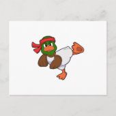 Eend bij Karate Martial arts Briefkaart (Voorkant)