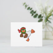 Eend bij martial arts Karate Briefkaart (Staand voorkant)