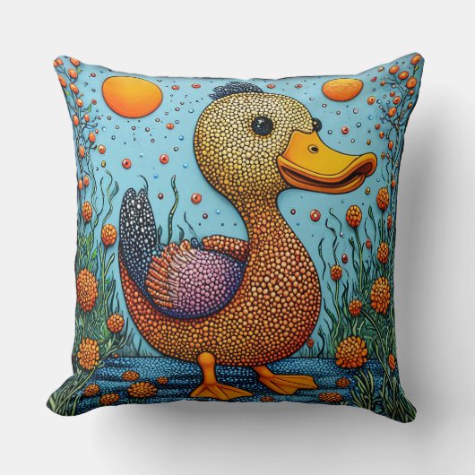 Eend Bloem Kussen Natuur Huis Decoratie (Voorkant)