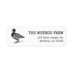 eend Boerderij Label retouradres