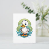 eend briefkaart (Staand voorkant)