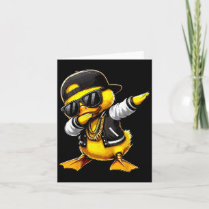 Eend Dabbing Grappige Rubber Eend met Zonnebril Kaart