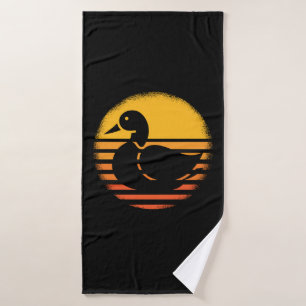 Eend Dier Retro Badhanddoek