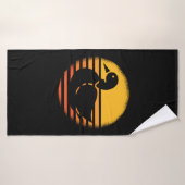 Eend Dier Retro Badhanddoek (Badhanddoek)