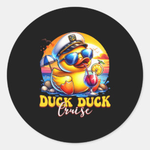 Eend Eend Cruise Grappige Familie Cruise Matching  Ronde Sticker