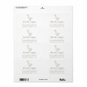 Eend Egg Karton Label Personaliseren voor Boerderi (Full Sheet)
