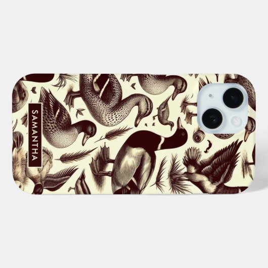 eend- en ganzenpatroon Case-Mate iPhone case (Achterkant (horizontaal))