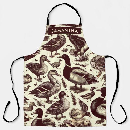  eend- en ganzenpatroon schort (Voorkant)