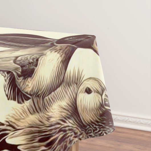  eend- en ganzenpatroon tafelkleed (Voorbeeld)