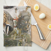 Eend en Mallard Wildlife Schilderij Theedoek (Quarter Fold)