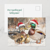 Eend Familie Briefkaart (Voorkant / Achterkant)