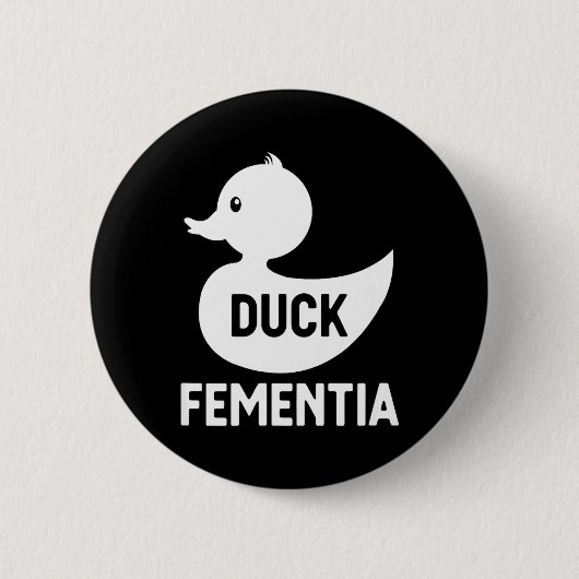 Eend Fementia Ronde Button 5,7 Cm (Voorkant)