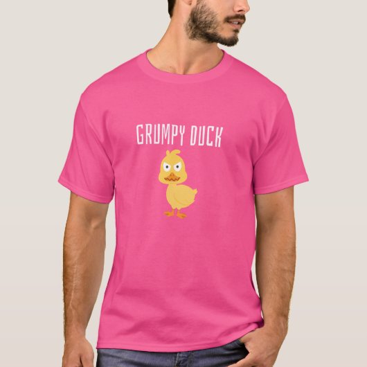 Eend Grumpy Gezicht Schattigee Cruising Rubber Fun T-shirt (Voorkant)