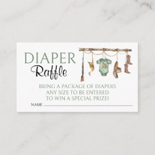 Eend Jagen Baby shower Luier Raffle Informatiekaartje