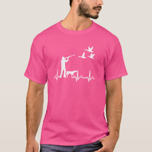 Eend Jagen Hartslag Vogel Schieten Gans T-shirt