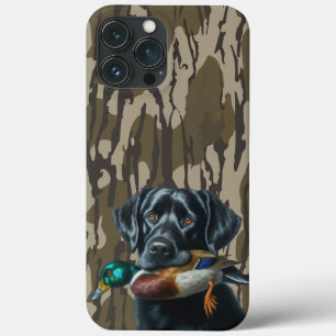 Eend Jagen Labrador Retriever Bottomland Camo iPhone 13 Pro Max Hoesje