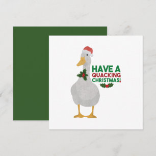 Eend kerst grap: Prettig kraaiend kerstfeest Kaart