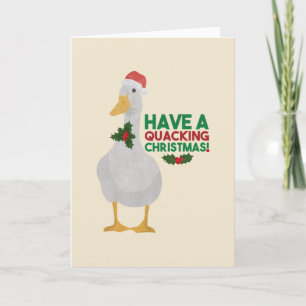 Eend kerst grap: Prettig krakerig Kerstmis Kaart