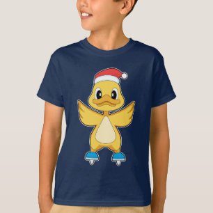 Eend Kerst Ijs schaatsen T-shirt