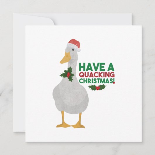 Eend Kerst Puns: Prettige Kwakkerige Kerst Kaart (Voorkant)